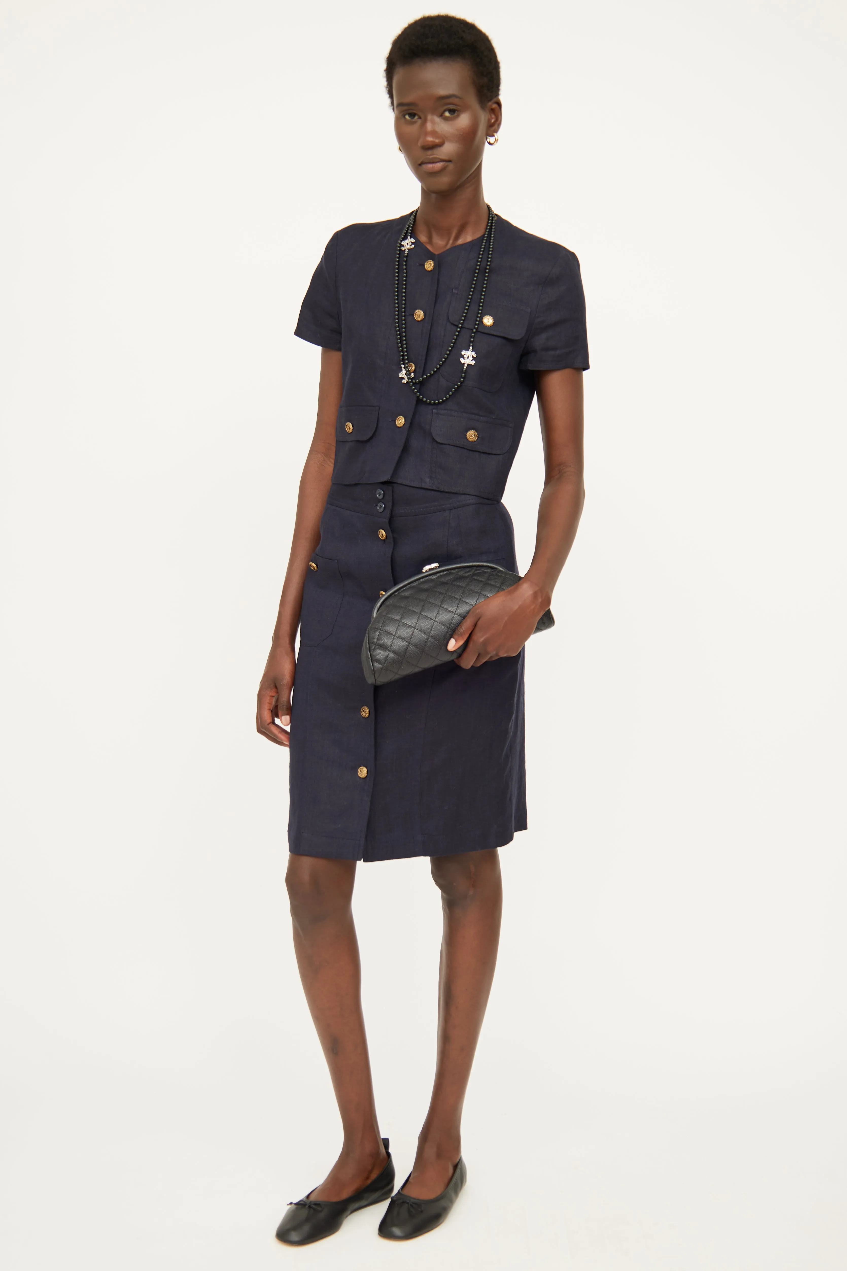 2011 Black Timeless Quilted Clutch