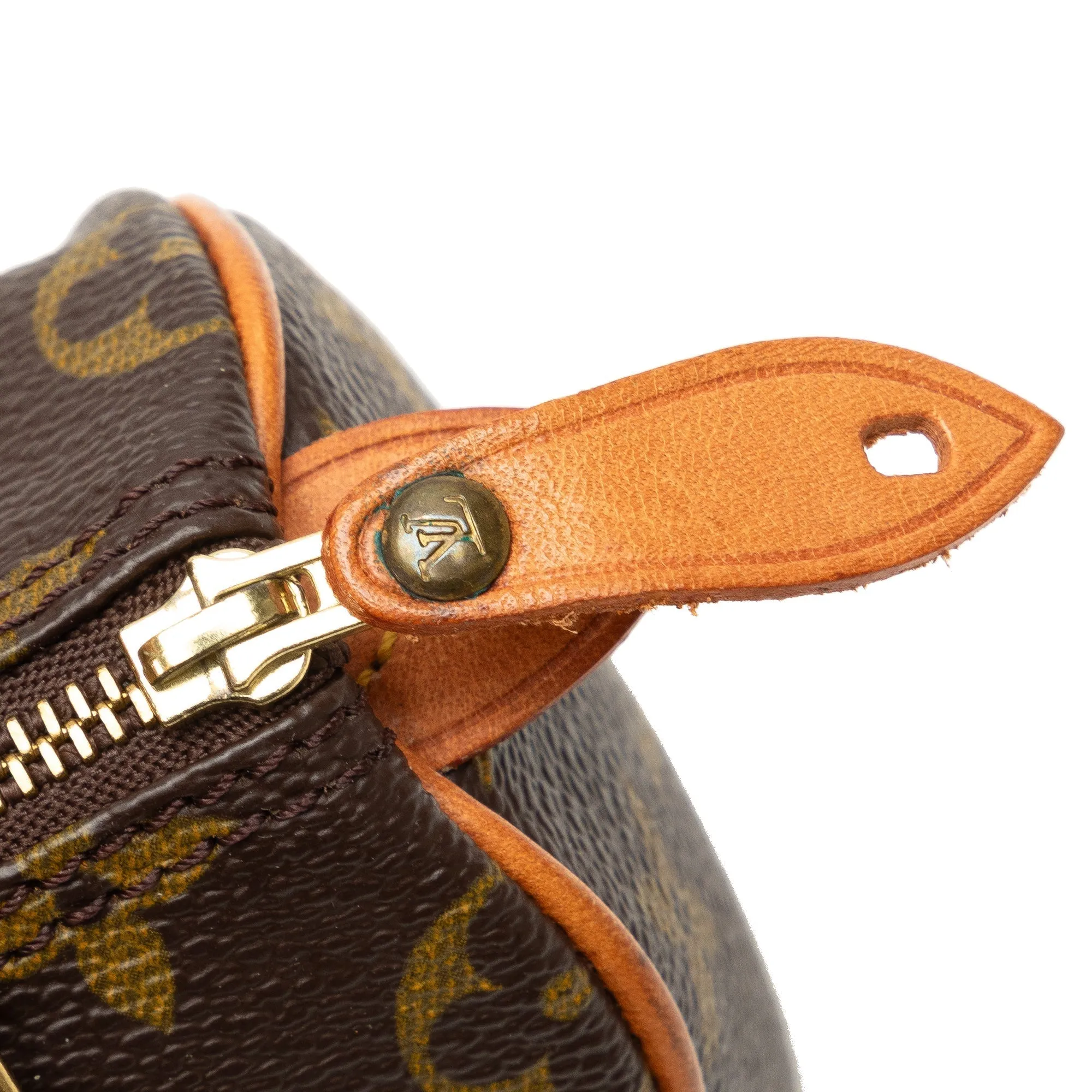 Brown Louis Vuitton Monogram Nano Speedy Bandouliere Satchel
