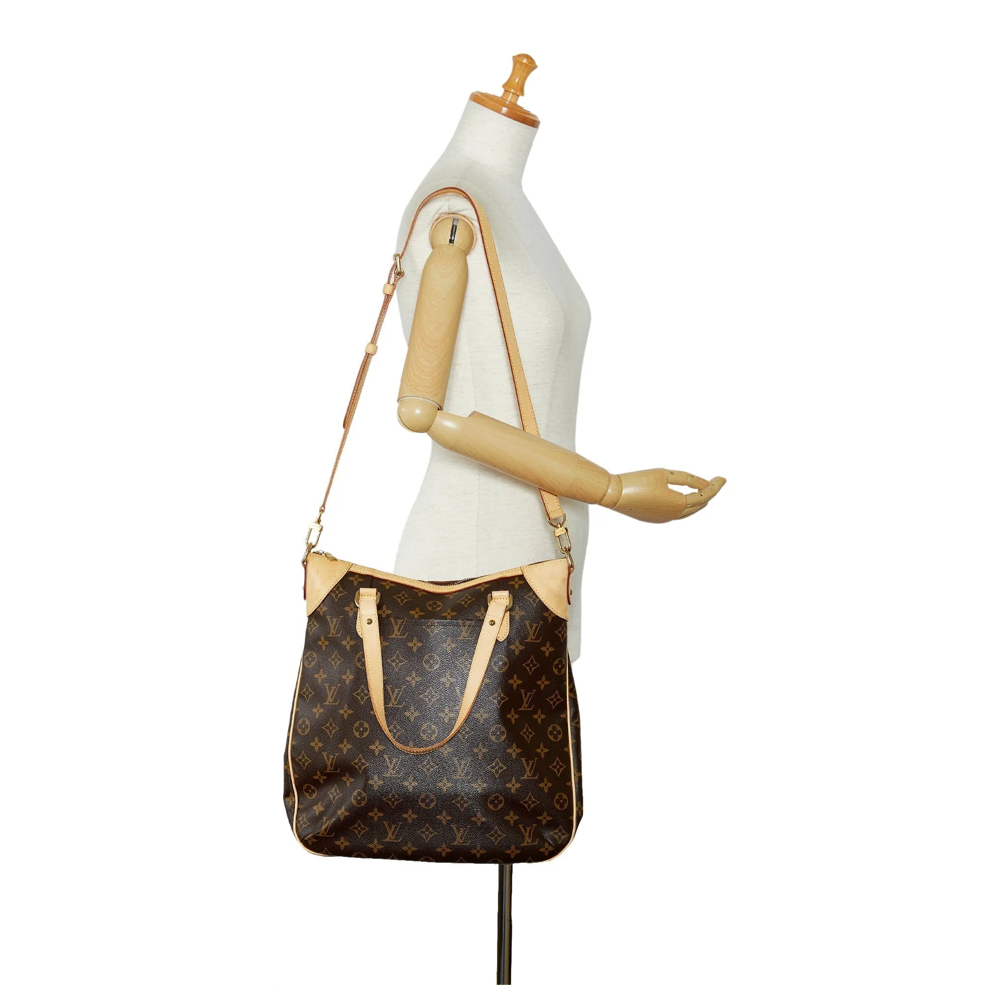 Brown Louis Vuitton Monogram Odeon GM Satchel
