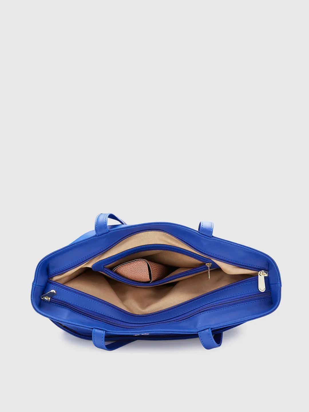 Caprese Adah Tote Large Blue Office Handbag