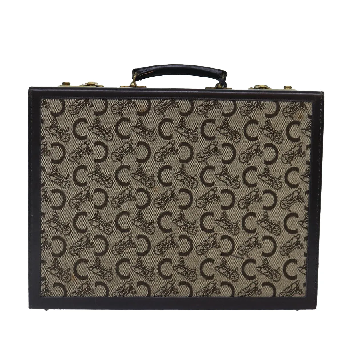 Céline Macadam Beige Canvas Briefcase Bag (Pre-Owned)