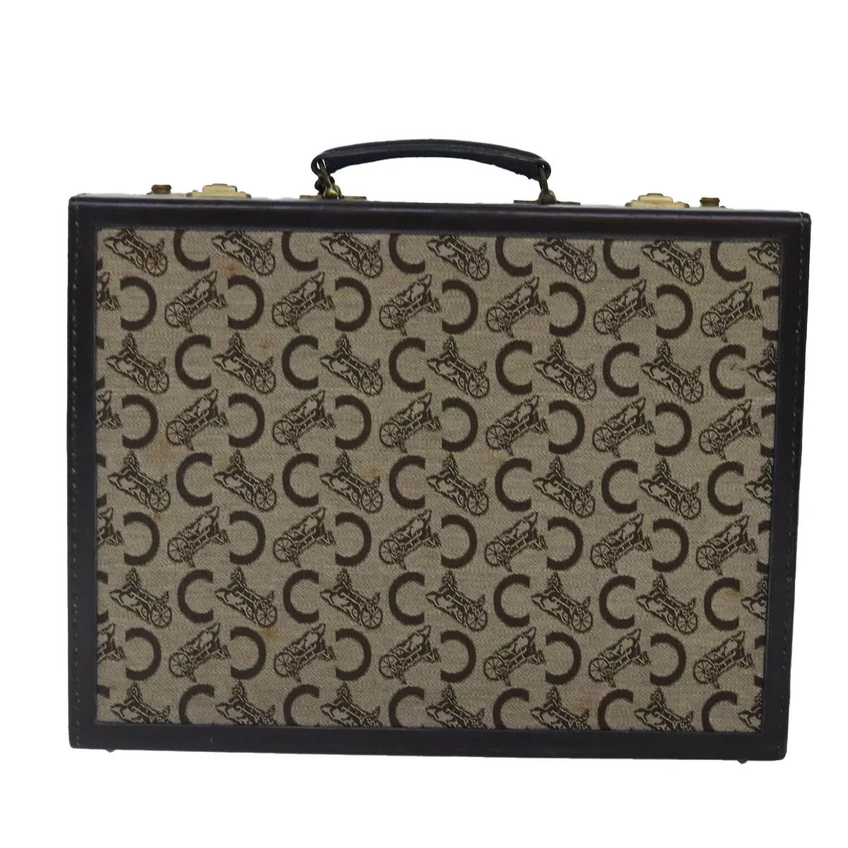 Céline Macadam Beige Canvas Briefcase Bag (Pre-Owned)