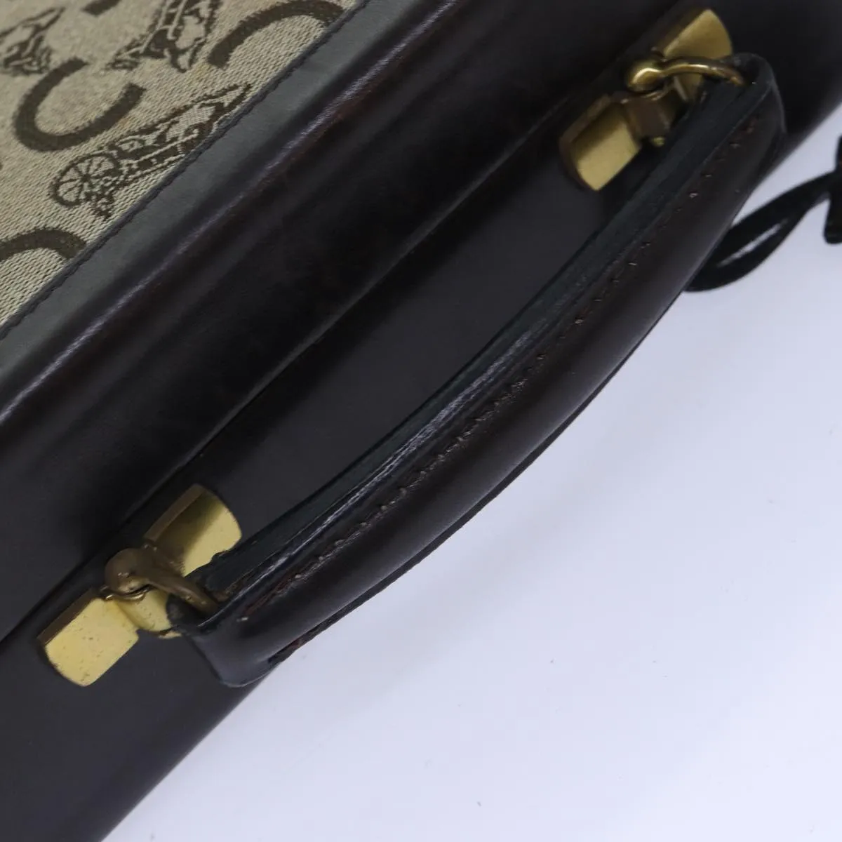 Céline Macadam Beige Canvas Briefcase Bag (Pre-Owned)