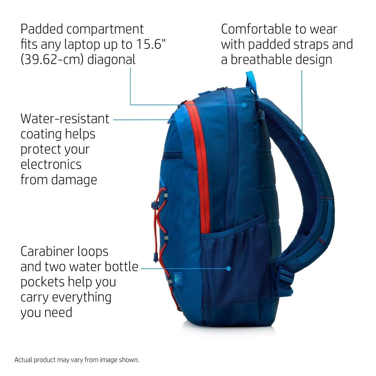 HP Active 15.6-inch Laptop Backpack (Blue/Red)