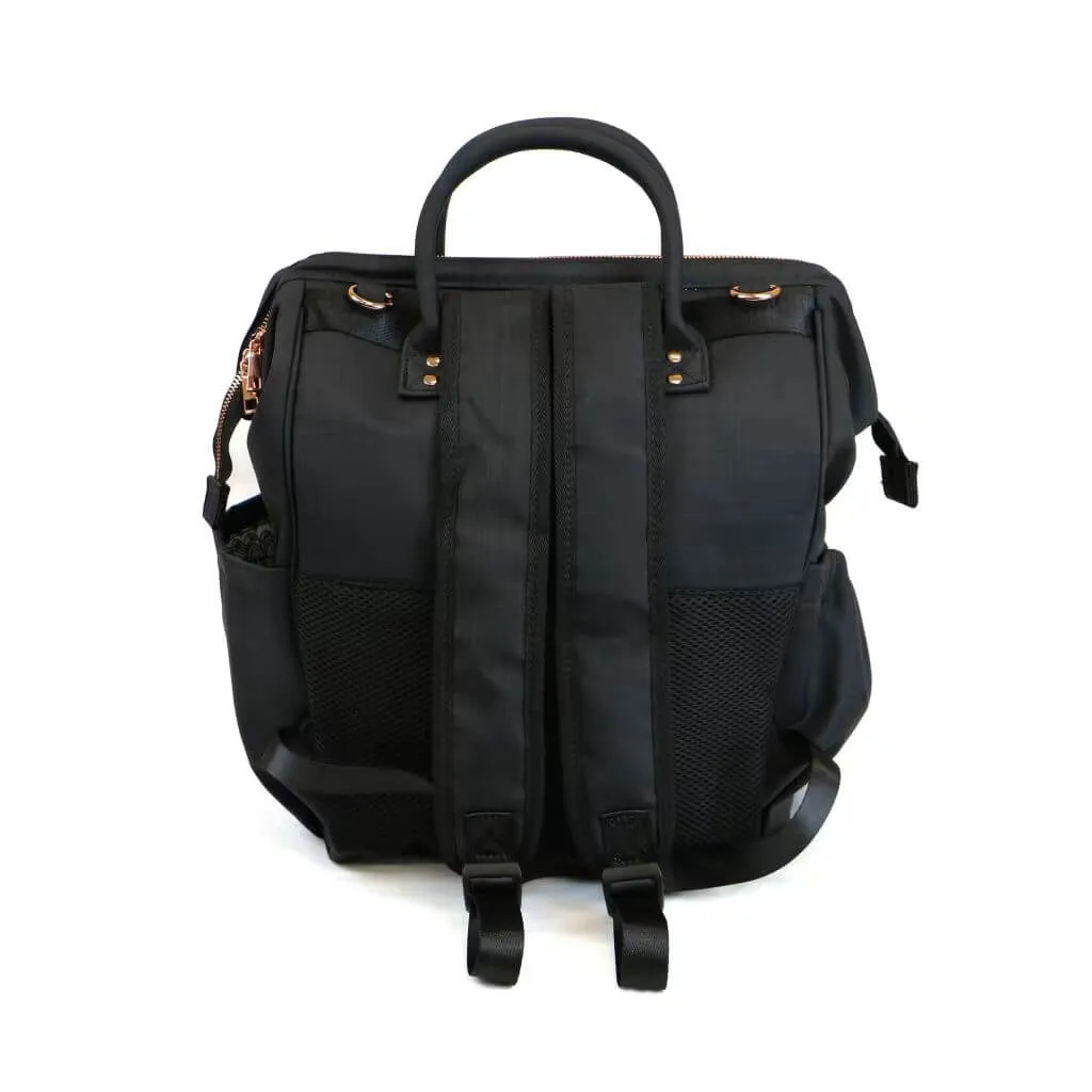 Isoki Byron Backpack Changing Bag (Black Nylon)