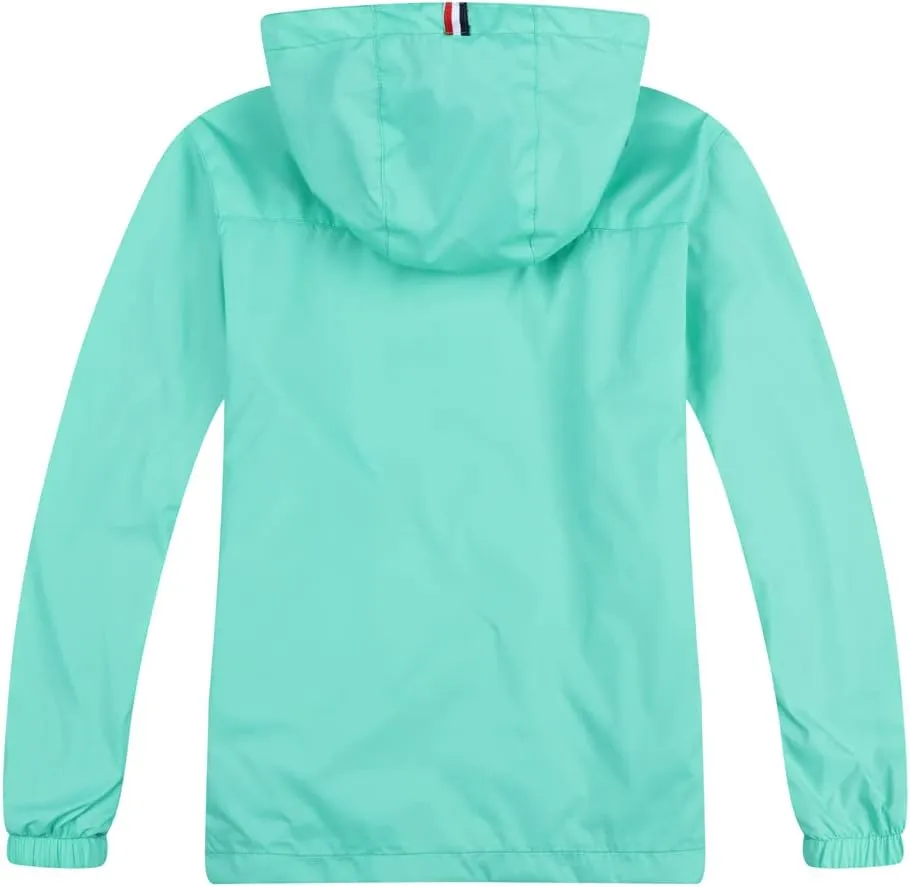 Jingle Bongala Boys Girls Lightweight Breathable Raincoat Waterproof Hooded Rain Jacket Windbreaker Easy to Fold