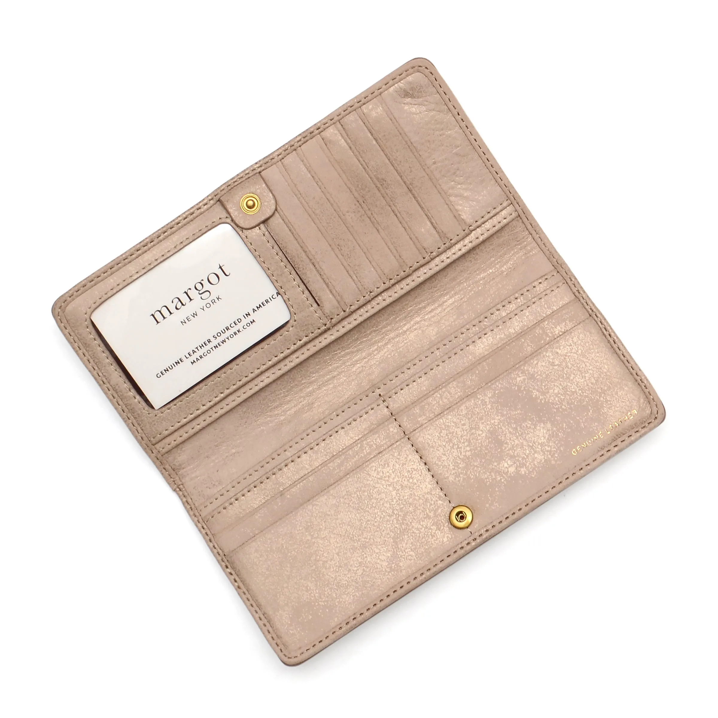 Josie Long Sleek Wallet in Golden Sand