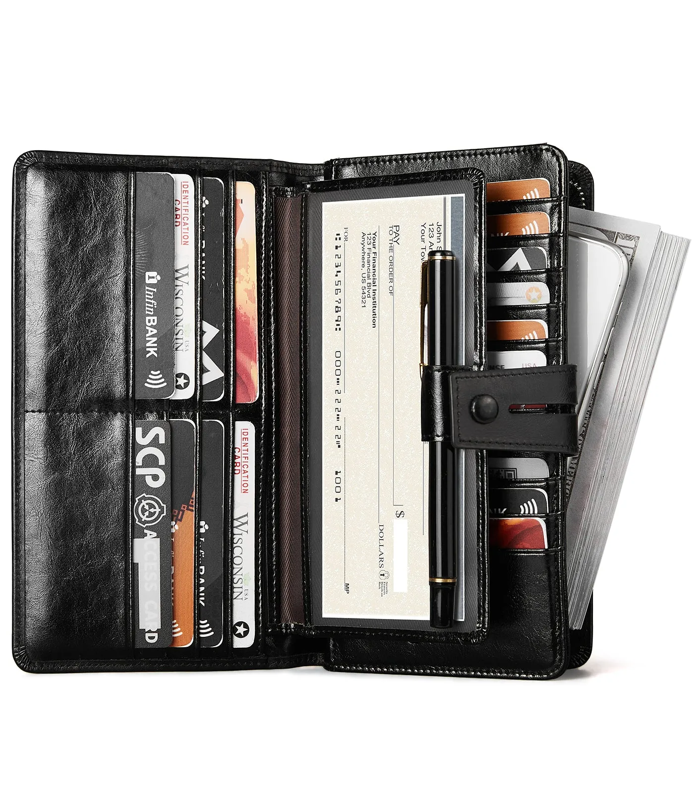 Lnna Checkbook Wallet Cash Clutch Purses —— Superstar
