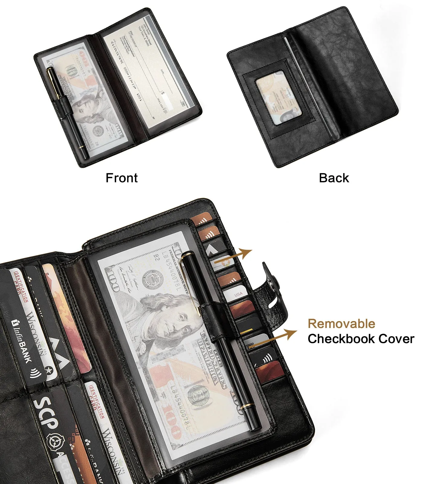 Lnna Checkbook Wallet Cash Clutch Purses —— Superstar