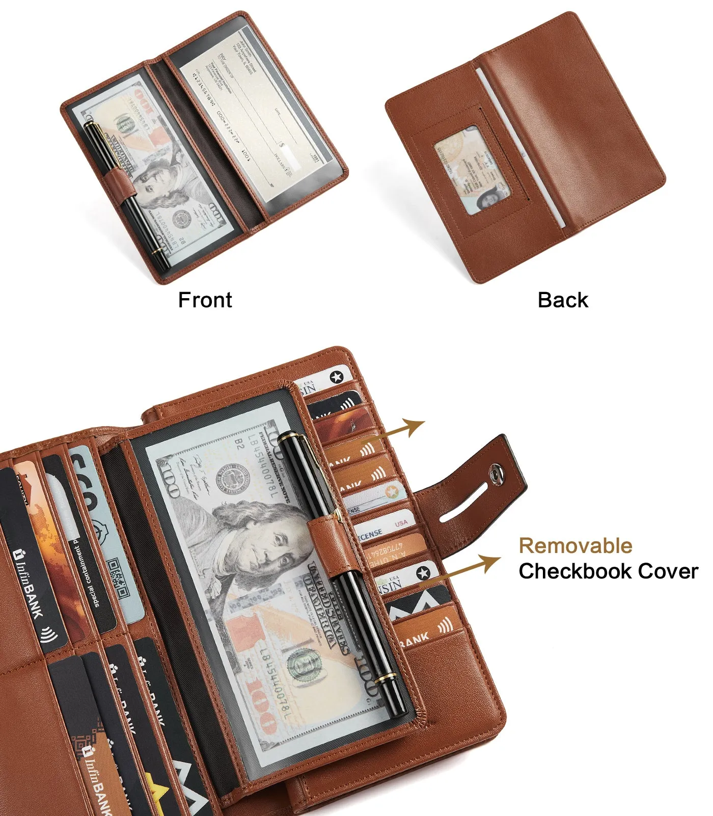 Lnna Checkbook Wallet Cash Clutch Purses —— Superstar