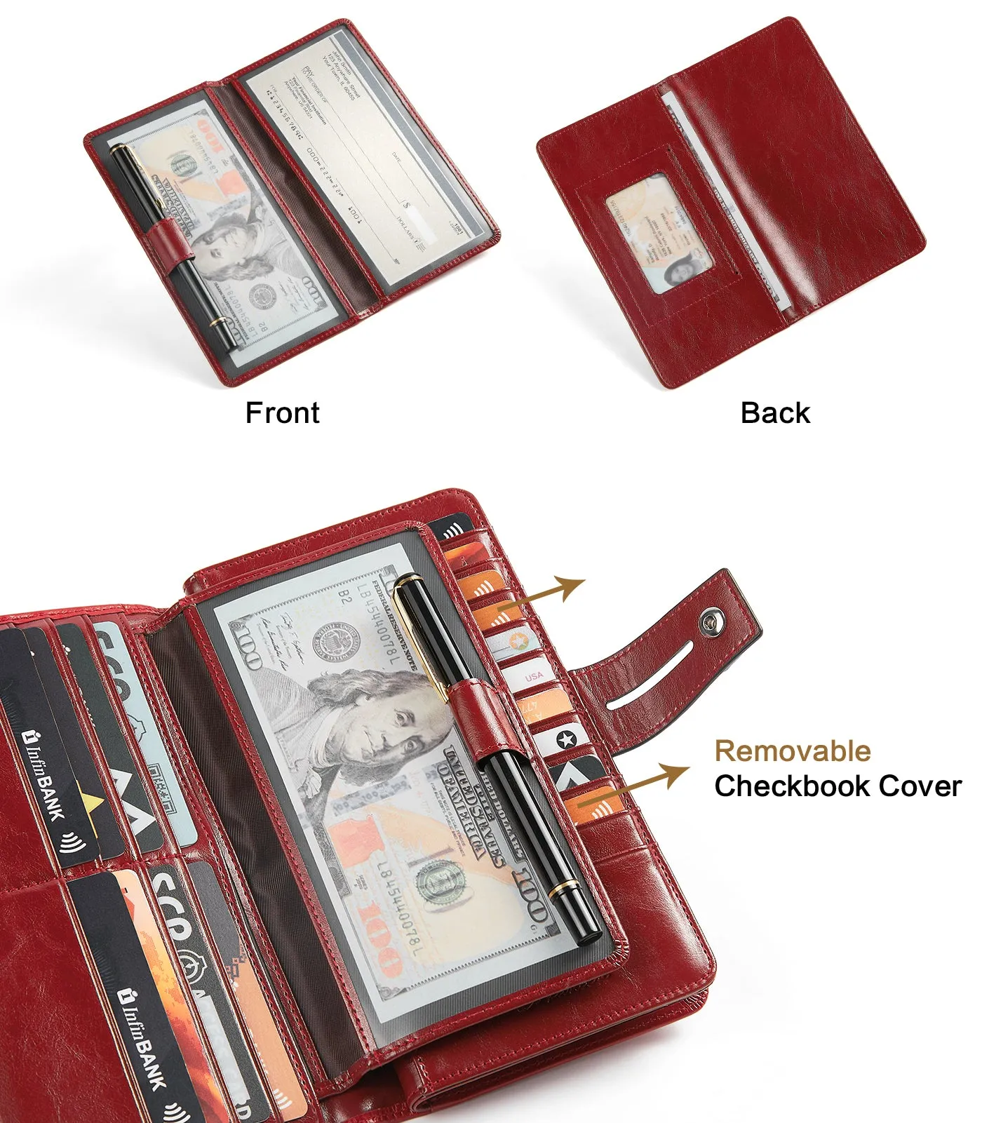 Lnna Checkbook Wallet Cash Clutch Purses —— Superstar