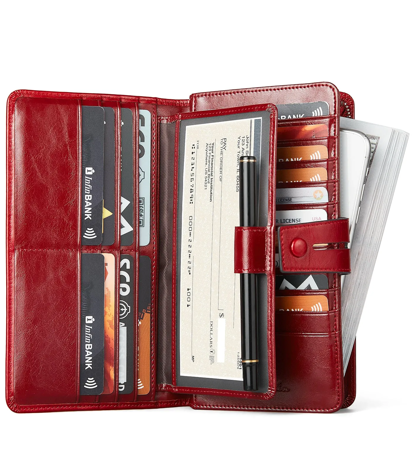 Lnna Checkbook Wallet Cash Clutch Purses —— Superstar