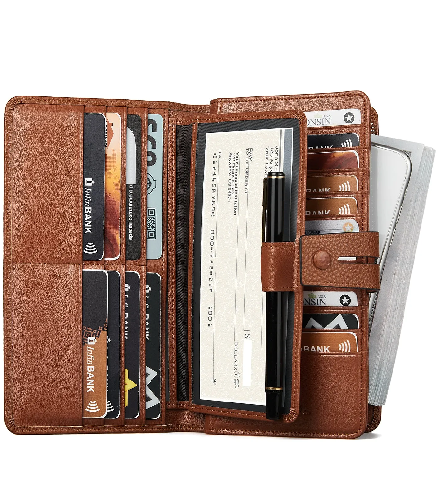 Lnna Checkbook Wallet Cash Clutch Purses —— Superstar