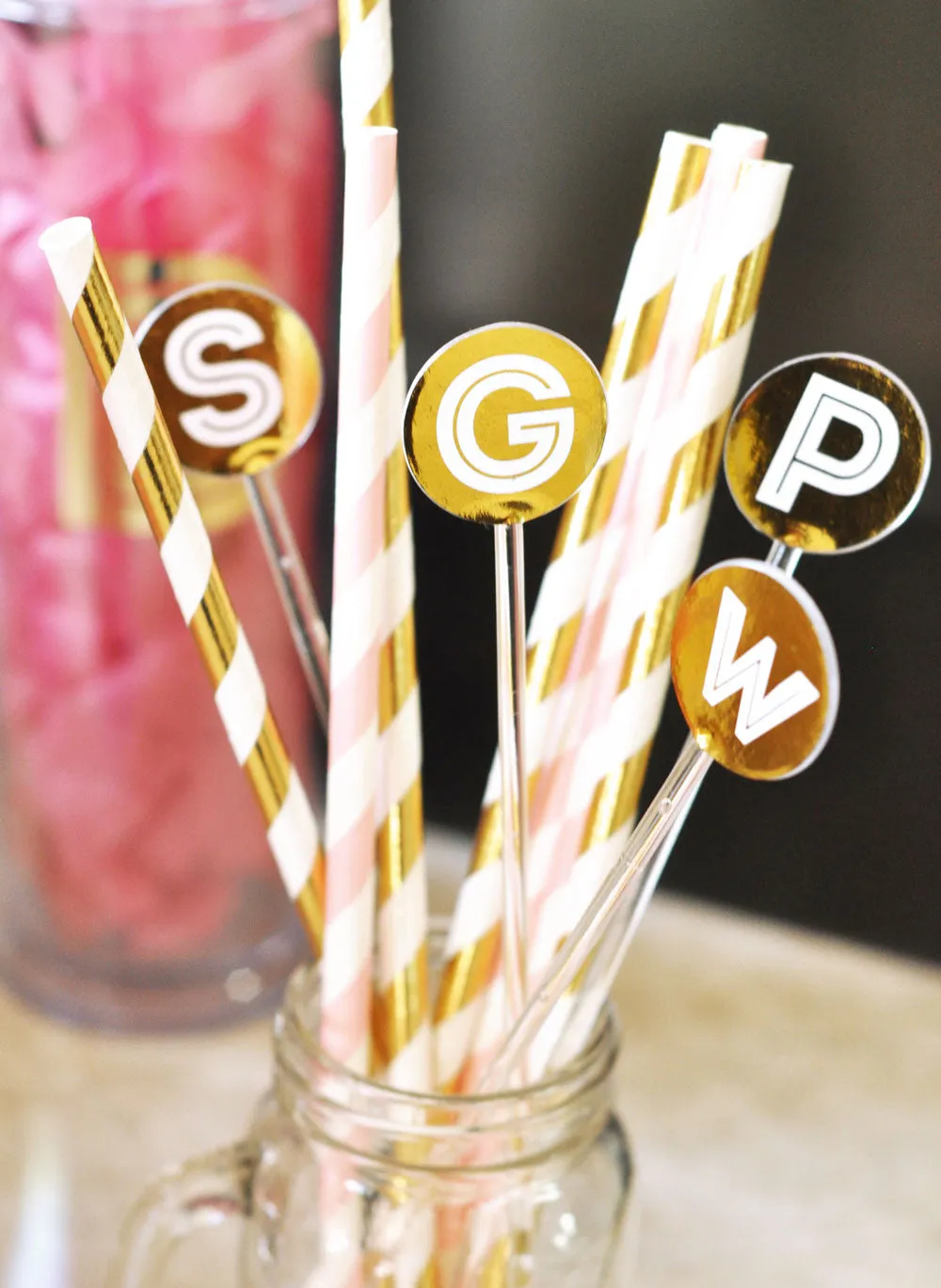 Metallic Foil Party Drink Stirrers (Pack of 25)