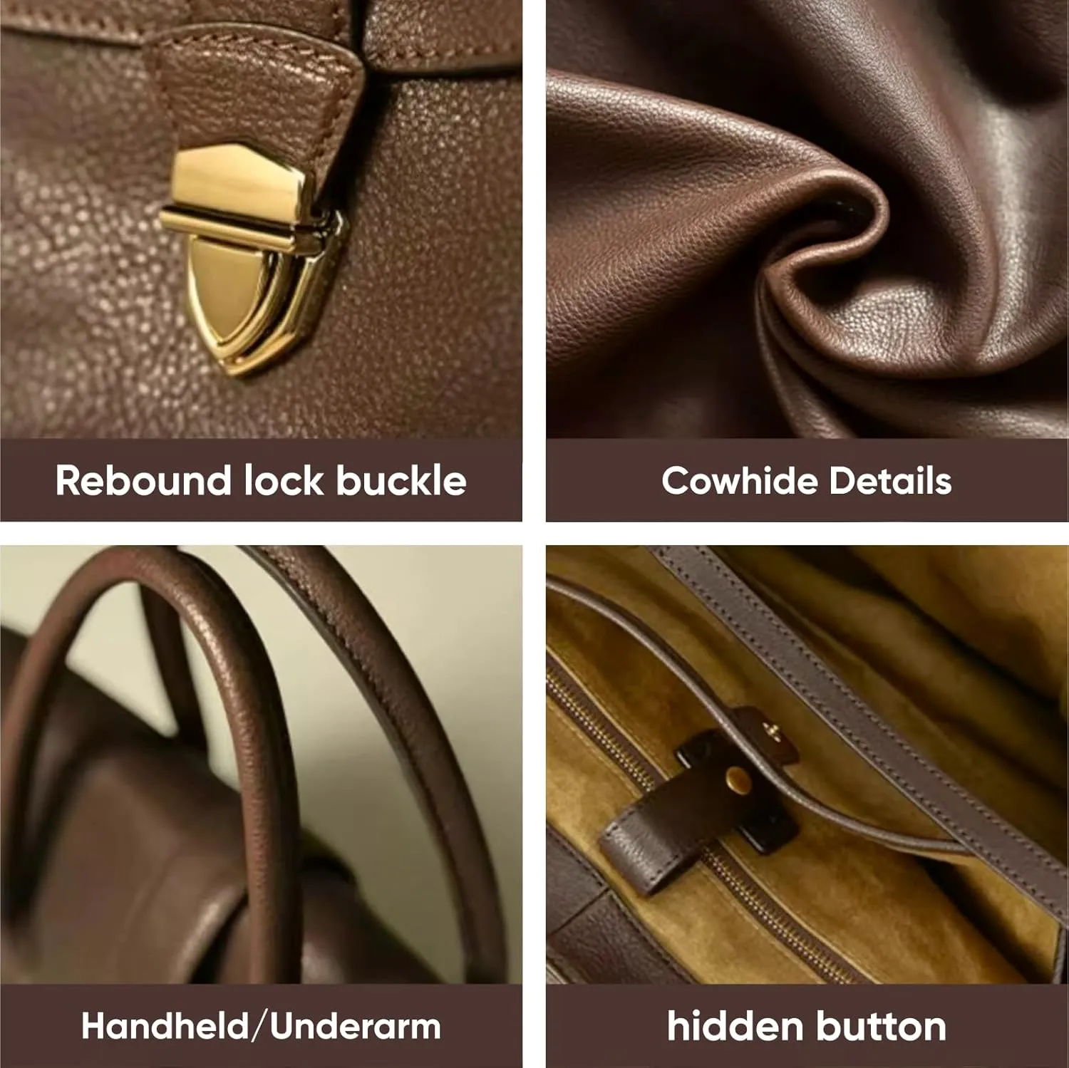 Stylish Genuine Leather Tote Bag for Women - Lightweight Underarm Commuter Purse | Elegant Designer Handbag