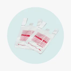 T Shirt Bags Large 13 mic - White